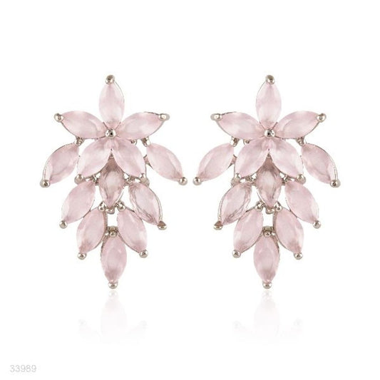 pretty clear flower bunch earrings