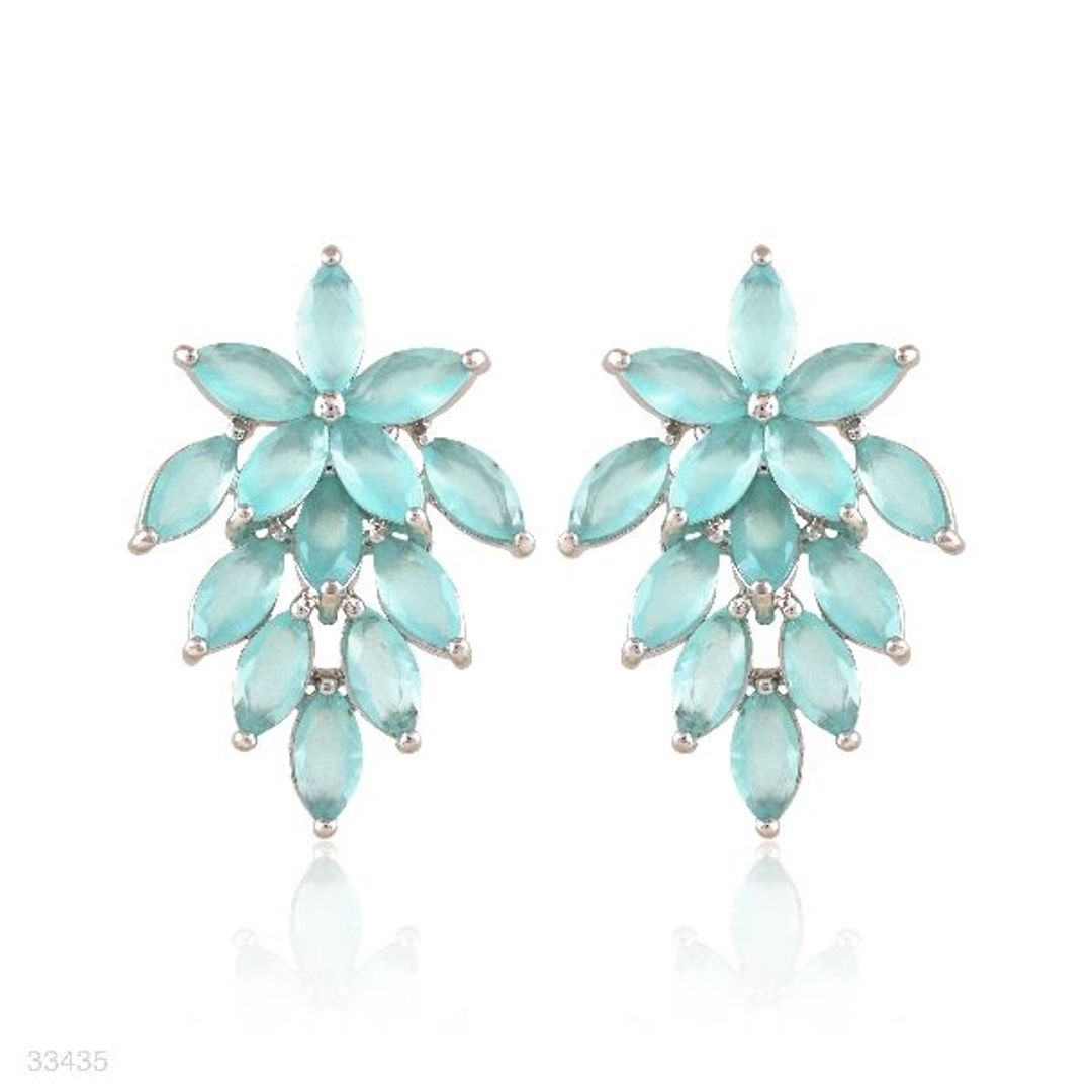 pretty clear flower bunch earrings