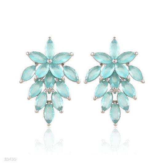 pretty clear flower bunch earrings