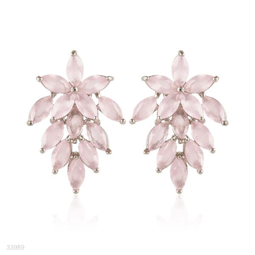 pretty clear flower bunch earrings